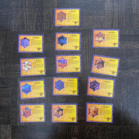 Disney's Aladdin Trading Cards by Panini - Lot of 13 - 1993 - Picture 2 of 2